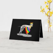 Pride Lgbt Vlag Homoseksueel Lesbische Whippet Lie Kaart (Gele Bloem)
