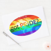 Pride LGBT-vlag Ovale Sticker (Envelop)