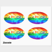 Pride LGBT-vlag Ovale Sticker (Vel)