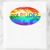 Pride LGBT-vlag Ovale Sticker (Tas)