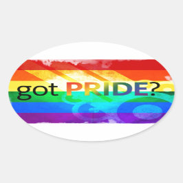 Pride LGBT-vlag Ovale Sticker