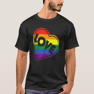 Pride LGBTQ Gay Gelijkheid - Liefde Hart Regenboog T-shirt
