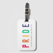 Pride | LGBTQ Gay Modern Rainbow Bagagelabel (Voorkant (verticaal))