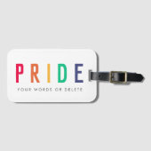 Pride | LGBTQ Gay Modern Rainbow Bagagelabel (Voorkant (horizontaal))