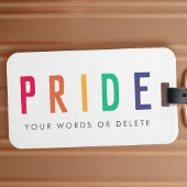 Pride | LGBTQ Gay Modern Rainbow Bagagelabel