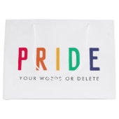Pride | LGBTQ Gay Modern Rainbow Groot Cadeauzakje (Voorkant)