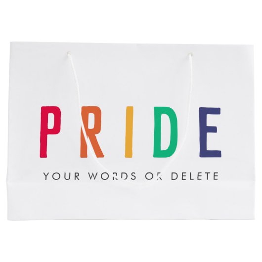 Pride | LGBTQ Gay Modern Rainbow Groot Cadeauzakje (Achterkant)