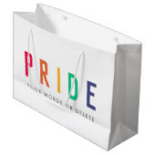 Pride | LGBTQ Gay Modern Rainbow Groot Cadeauzakje (Voorkant Gekanteld)