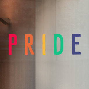 Pride   LGBTQ Gay Modern Rainbow Raamsticker