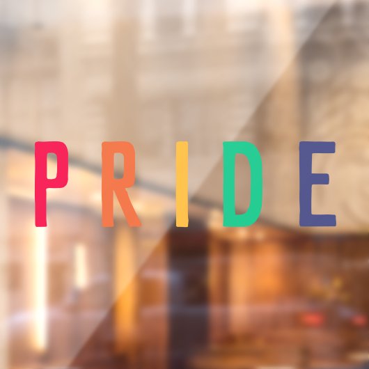 Pride | LGBTQ Gay Modern Rainbow Raamsticker (Vel 2)