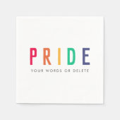 Pride | LGBTQ Gay Modern Rainbow Servet (Voorkant)