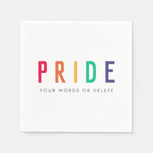 Pride | LGBTQ Gay Modern Rainbow Servet (Voorkant)