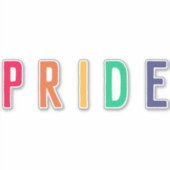 Pride | LGBTQ Gay Modern Rainbow Sticker (Voorkant)