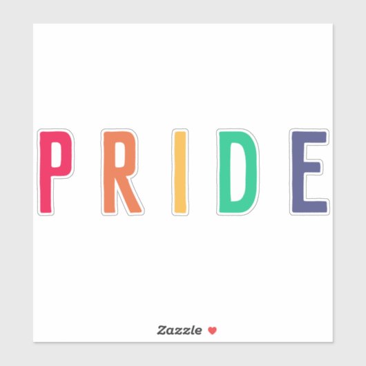 Pride | LGBTQ Gay Modern Rainbow Sticker (Vel)