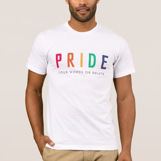 Pride | LGBTQ Gay Modern Rainbow T-shirt (Voorkant)