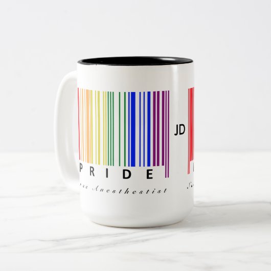 Pride LGBTQ  gezondheidszorg Tweekleurige Koffiemok (Voorkant links)