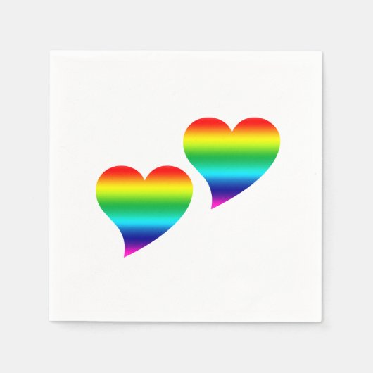 Pride lgbtq lgbt harten Valentijnsdag papier Servet (Voorkant)