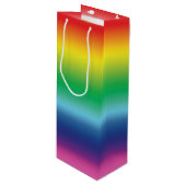 Pride lgbtq lgbt regenboog kleuren patroon cadeau wijn cadeautas (Voorkant Gekanteld)