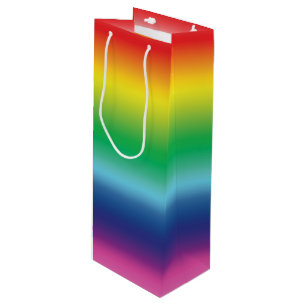 Pride lgbtq lgbt regenboog kleuren patroon cadeau wijn cadeautas