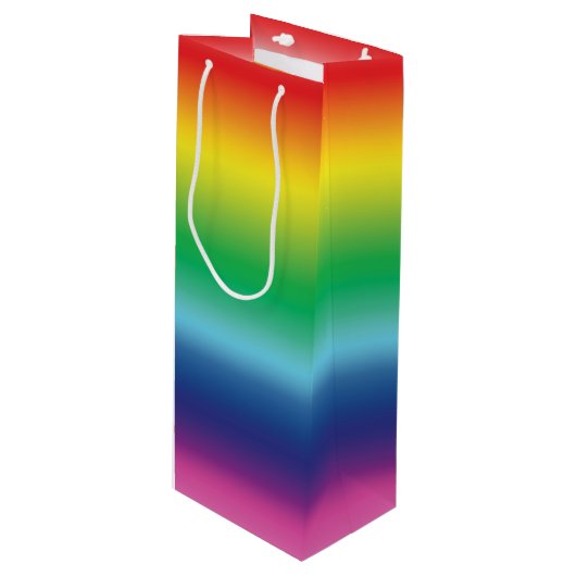 Pride lgbtq lgbt regenboog kleuren patroon cadeau wijn cadeautas (Voorkant Gekanteld)