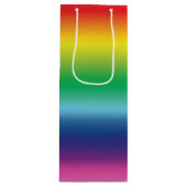Pride lgbtq lgbt regenboog kleuren patroon cadeau wijn cadeautas (Voorkant)