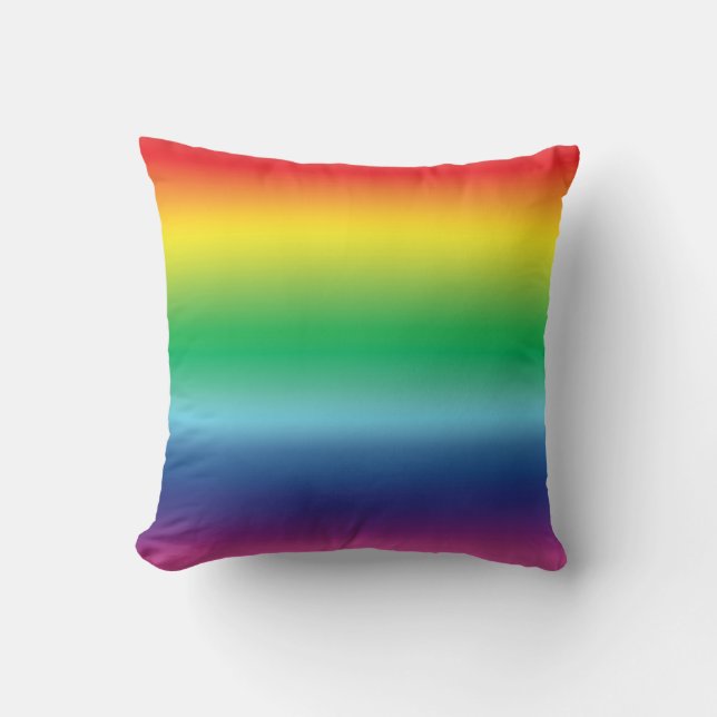 Pride lgbtq lgbt regenboogkleuren kussen (Voorkant)