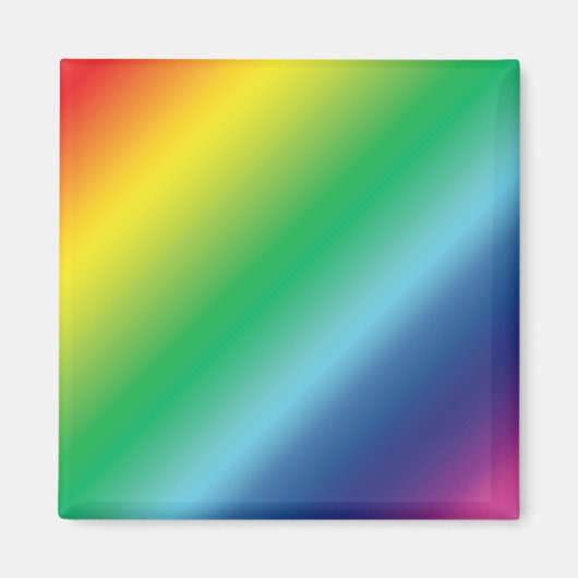 Pride lgbtq lgbt regenboogkleuren magneet (Voorkant)