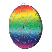 Pride lgbtq lgbt regenboogkleuren schoppen coole r dartbord (Voorkant Rechts)