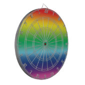 Pride lgbtq lgbt regenboogkleuren schoppen coole r dartbord (Voorkant Links)
