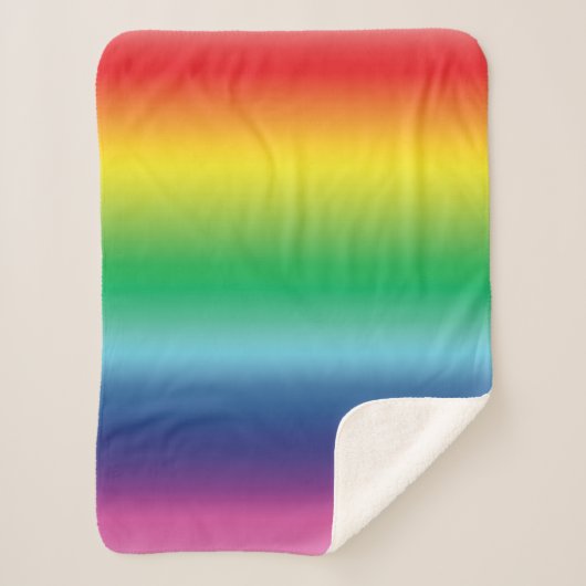 Pride lgbtq lgbt regenboogkleuren sherpa deken (Voorkant)