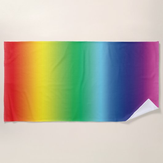 Pride lgbtq lgbt regenboogkleuren strandlaken (Voorkant)