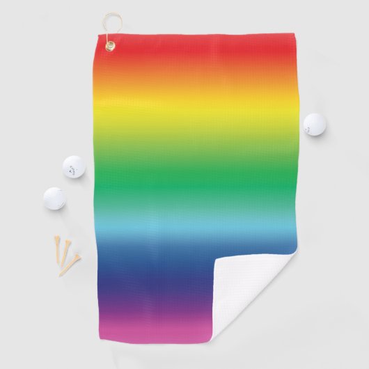 Pride lgbtq lgbt regenboogkleurige kleuren golfhanddoek (Insitu)