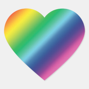 Pride lgbtq lgbt regenboogkleurpatroon hart sticker