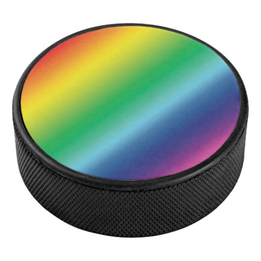 Pride lgbtq lgbt regenboogkleurpatroon hockey puck (3/4)