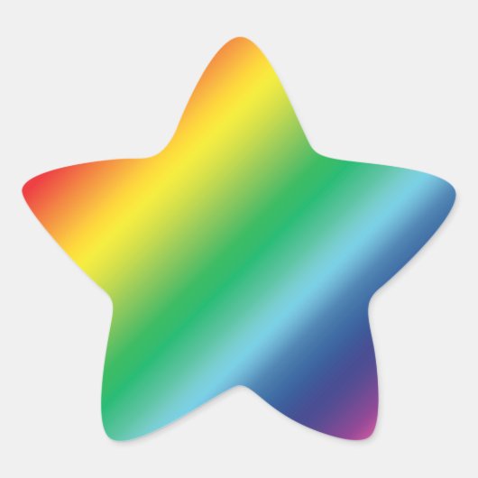 Pride lgbtq lgbt regenboogkleurpatroon ster sticker (Voorkant)