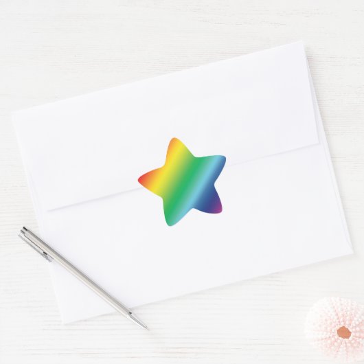 Pride lgbtq lgbt regenboogkleurpatroon ster sticker (Envelop)