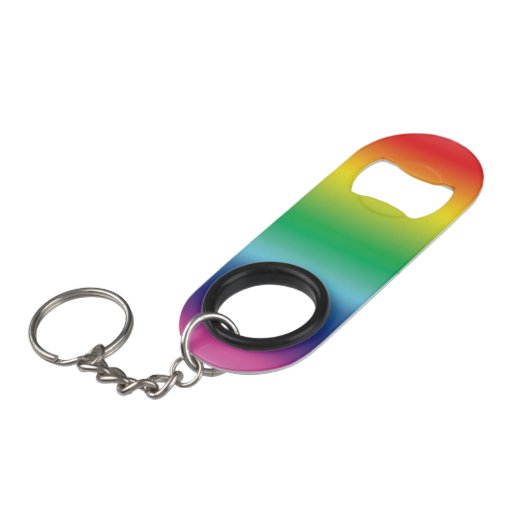 Pride lgbtq lgbt regenboogvlagkleurpatroon mini flessenopener (Voorkant Gekanteld)