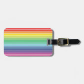 Pride lgbtq lgbt regenboogwitte strepen patroon bagagelabel (Voorkant horizontaal)