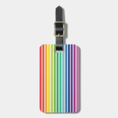 Pride lgbtq lgbt regenboogwitte strepen patroon bagagelabel (Voorkant verticaal)