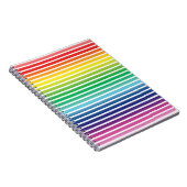 Pride lgbtq lgbt regenboogwitte strepen patroon notitieboek (Rechterzijde)