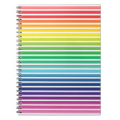 Pride lgbtq lgbt regenboogwitte strepen patroon notitieboek (Voorkant)