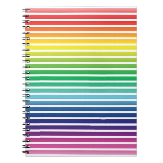 Pride lgbtq lgbt regenboogwitte strepen patroon notitieboek (Voorkant)