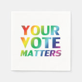 Pride lgbtq lgbt white paper "Your Vote Matters" Servet (Voorkant)