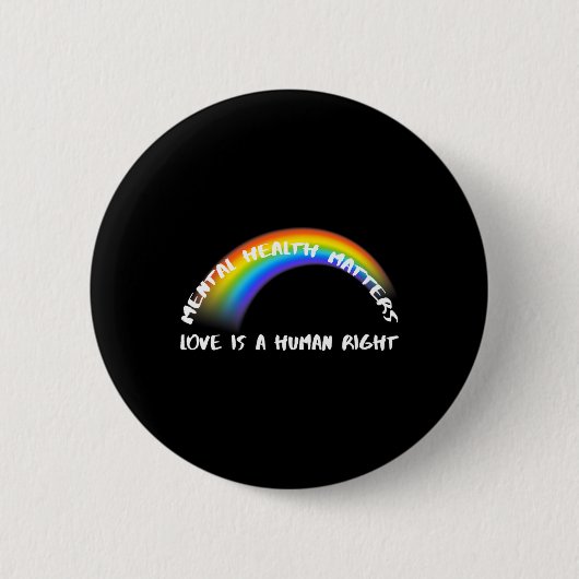 Pride LGBTQ - Liefde is een mensenrecht Ronde Button 5,7 Cm (Voorkant)