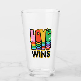 Pride LGBTQ Love wint Rainbow Retro-typografie Glas