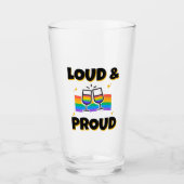 Pride LGBTQ Luid en Trotse Regenboog Glas (Voorkant)