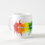Pride LGBTQ Mok, liefde is liefde Koffiemok (Voorkant links)