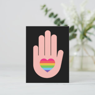 Pride lgbtq queer-liefde voor regenboogkleuren briefkaart