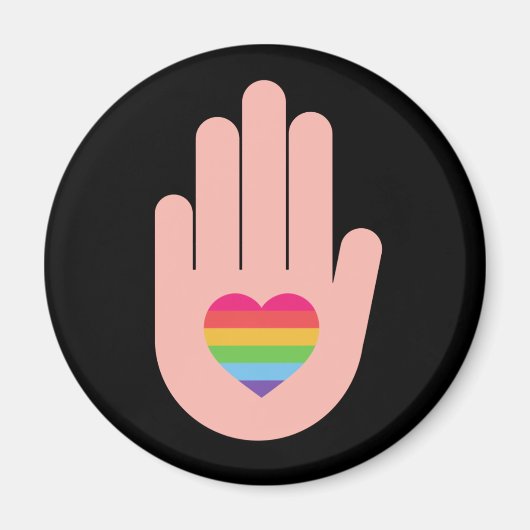 Pride lgbtq queer-liefde voor regenboogkleuren magneet (Voorkant)