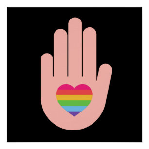 Pride lgbtq queer-liefde voor regenboogkleuren perfect poster